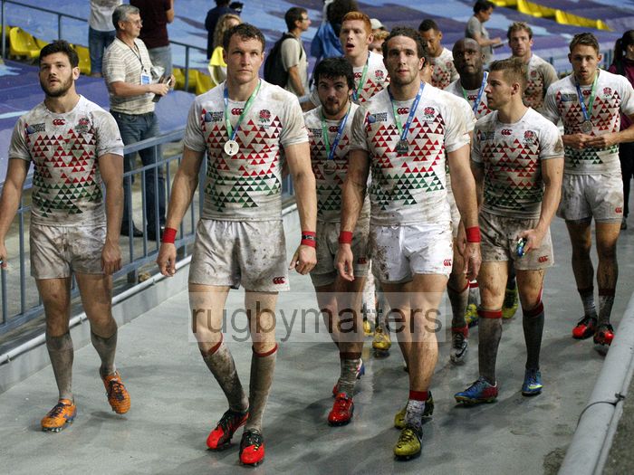 England leave as Runners Up. England v New Zealand 7s Rugby World Cup Final. IRB RWC 7s at Luzhniki Stadium, Moscow, 30th June 2013