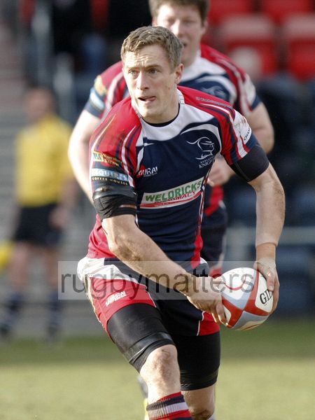 Jamie Lennard in action. Doncaster Knights v Leeds Carnegie at Castle Park, Doncaster on 16th January 2013, KO 1430. RFU Championship - Stage 1.