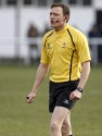 Referee Matthew Carley. London Scottish v Jersey at Richmond Athletic Ground, Kew Foot Road, Richmond on 2nd March 2013 KO 1400.