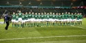 Ireland during the Anthems. England Women v Ireland Women at Twickenham Stadium, Twickenham, England on 22nd February 2014 ko 1820