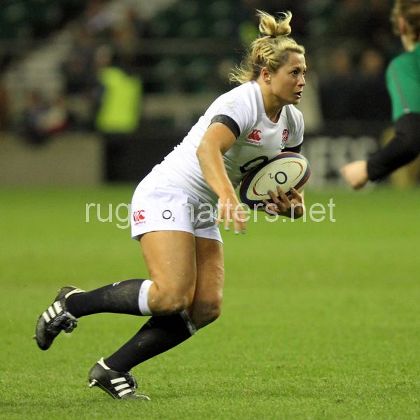 Vicky Fleetwood in action. England Women v Ireland Women at Twickenham Stadium, Twickenham, England on 22nd February 2014 ko 1820