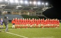 Wales during the Anthems. England Women v Wales Women at Twickenham Stoop, Twickenham, England on 7th March 2014 ko 1930
