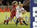 Vicky Fleetwood in action. England Women v Wales Women at Twickenham Stoop, Twickenham, England on 7th March 2014 ko 1930