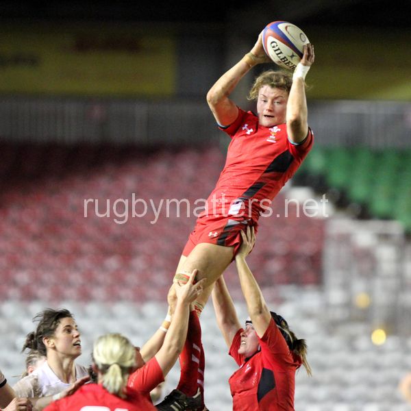 Rachel Taylor in action. England Women v Wales Women at Twickenham Stoop, Twickenham, England on 7th March 2014 ko 1930