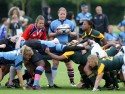 Louise Dalgleish at a scrum. Nomads v South Africa, The Lensbury, Broom Road, Teddington, Middlesex, England, on 28th June 2014, ko 2pm.