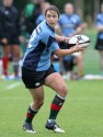 Bethany Stott in action. Nomads v South Africa, The Lensbury, Broom Road, Teddington, Middlesex, England, on 28th June 2014, ko 2pm.