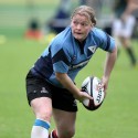 Louise Dalgleish in action. Nomads v South Africa, The Lensbury, Broom Road, Teddington, Middlesex, England, on 28th June 2014, ko 2pm.