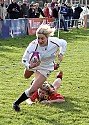 Claire Allan runs in to score for England against Wales