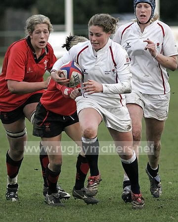 Jane Leonard makes headway into the Welsh defence