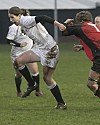 Emily Scarratt, England Number 15, on the charge