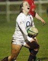 Kay McLean celebrates her First England Try