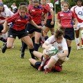 England V USA: Marlie Packer goes in for her try
