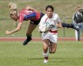 England's Rose Fong escapes high flying American, Brooke Legate.\nU20's Nations Cup\nBrunel University