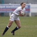 Lauren Cattell in action. England Women v Italy Women at Esher RFC, Moseley Road, Hersham, Surrey on 9th March 2013, KO 1300.
