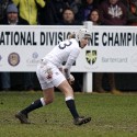 Emily Scott in action. England Women v Italy Women at Esher RFC, Moseley Road, Hersham, Surrey on 9th March 2013, KO 1300.