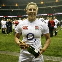 Heather Fisher - Player of the Match. England v New Zealand in Autumn International Series at Twickenham, England on 1st December 2012.