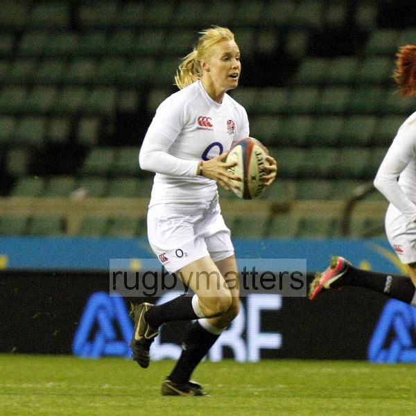 Michaela Staniford in action. England v New Zealand in Autumn International Series at Twickenham, England on 1st December 2012.
