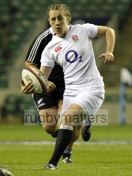Katy McLean in action. England v New Zealand in Autumn International Series at Twickenham, England on 1st December 2012.