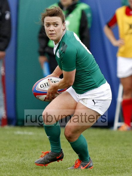 Lynne Cantwell in action for Ireland 5- 22 Canada. Womens International Invitational tournament at the Marriott London Sevens. At Cardinal Vaughan and Twickenham Stadium, Whitton Road, Twickenham. On 11th May 2013.