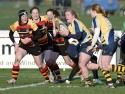 Pippa Crews in action. Richmond v Worcester, 13th January 2013, The Athletic Ground, Twickenham Road, London.
