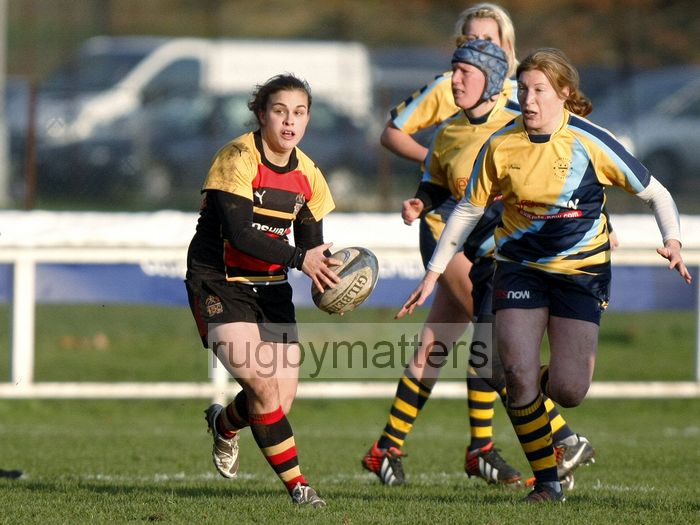 Fiona Davidson in action. Richmond v Worcester, 13th January 2013, The Athletic Ground, Twickenham Road, London.