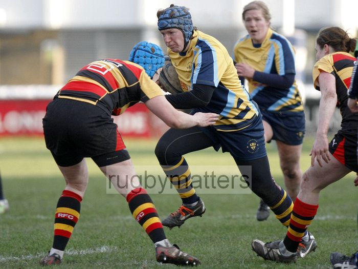 Rocky Clarke in action. Richmond v Worcester, 13th January 2013, The Athletic Ground, Twickenham Road, London.