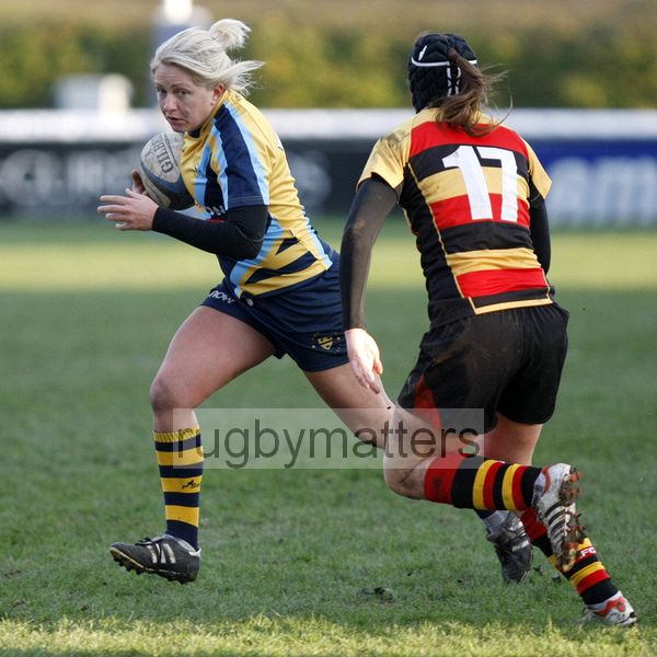 Ceri Large in action. Richmond v Worcester, 13th January 2013, The Athletic Ground, Twickenham Road, London.