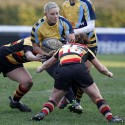 Heather Fisher in action. Richmond v Worcester, 13th January 2013, The Athletic Ground, Twickenham Road, London.