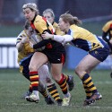 Alice Richardson in action. Richmond v Worcester, 13th January 2013, The Athletic Ground, Twickenham Road, London.