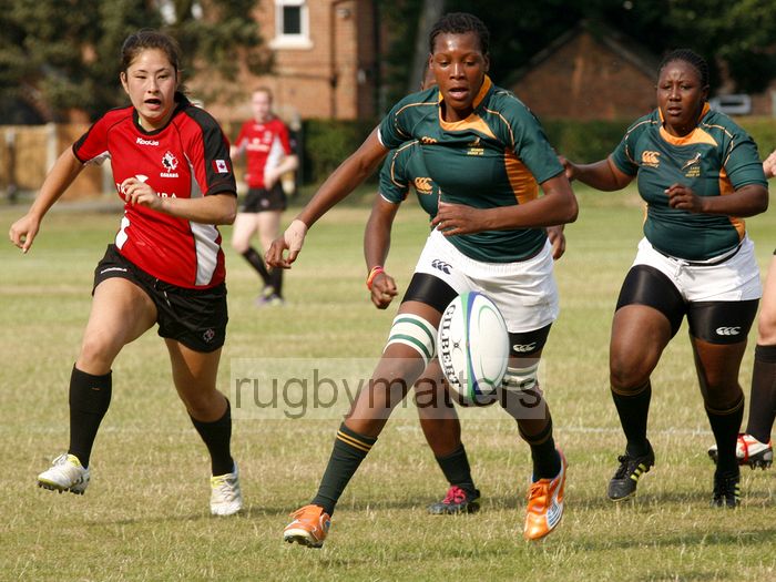 Sinazo Mcatshulwa in action. Canada v South Africa in the U20's Nations Cup, Trent College, Derby Road, Long Eaton, Nottingham, 17th July 2013, kick off 1700.