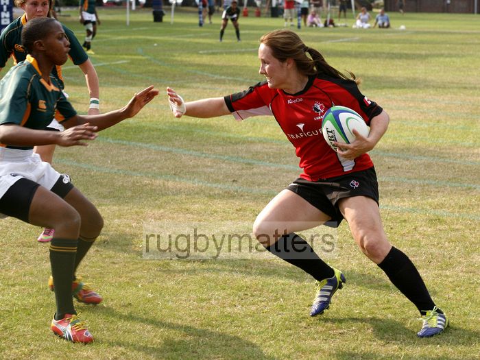 Lori Josephson in action. Canada v South Africa in the U20's Nations Cup, Trent College, Derby Road, Long Eaton, Nottingham, 17th July 2013, kick off 1700.