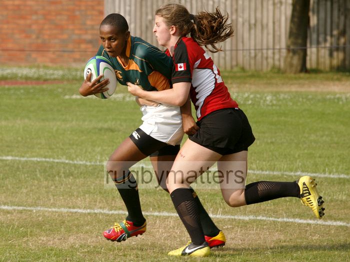 Antheana Botha in action. Canada v South Africa in the U20's Nations Cup, Trent College, Derby Road, Long Eaton, Nottingham, 17th July 2013, kick off 1700.