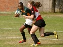 Antheana Botha in action. Canada v South Africa in the U20's Nations Cup, Trent College, Derby Road, Long Eaton, Nottingham, 17th July 2013, kick off 1700.