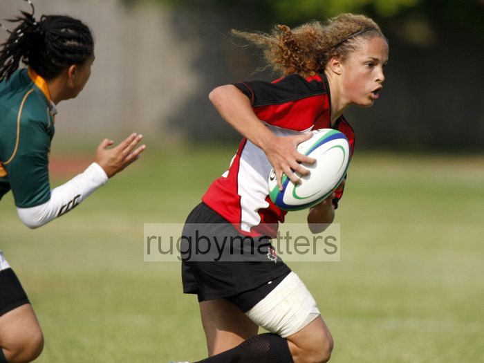 Breanne Nicholas in action. Canada v South Africa in the U20's Nations Cup, Trent College, Derby Road, Long Eaton, Nottingham, 17th July 2013, kick off 1700.