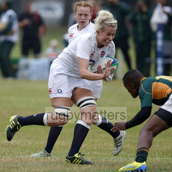 Courtney Gill in action. England v South Africa in the U20's Nations Cup 3rd/4th place, Trent College, Derby Road, Long Eaton, Nottingham, 21st July 2013, kick off 1400.
