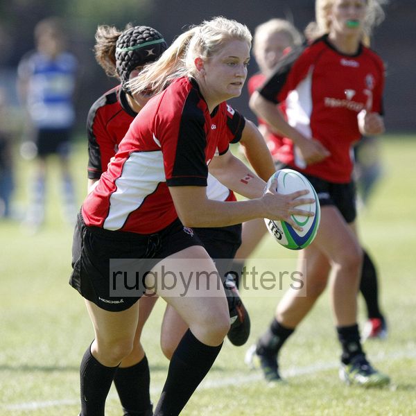 Daria Keane in action for Canada. USA v Canada in the U20's Nations Cup, Trent College, Derby Road, Long Eaton, Nottingham, 11th July 2013, kick off 1700.
