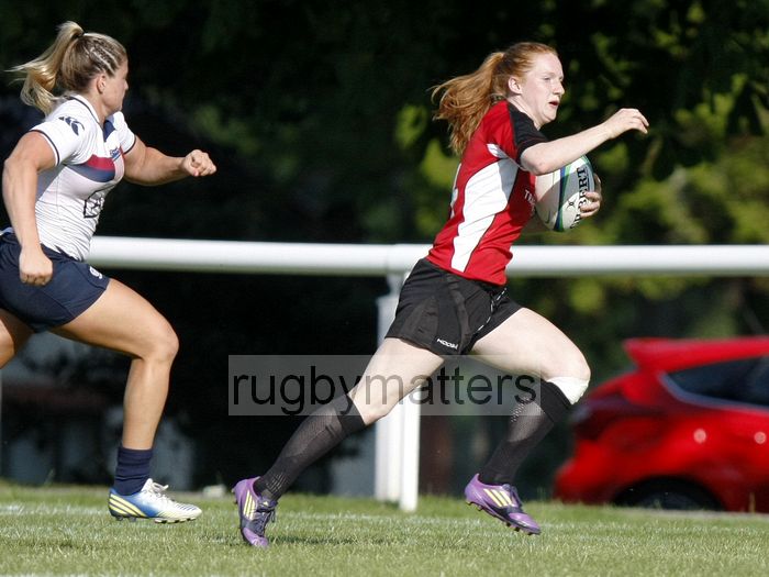 Frederique Rajotte in action for Canada. USA v Canada in the U20's Nations Cup, Trent College, Derby Road, Long Eaton, Nottingham, 11th July 2013, kick off 1700.