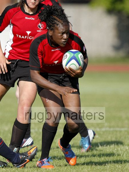 Fedelia Omoghan in action for Canada. USA v Canada in the U20's Nations Cup, Trent College, Derby Road, Long Eaton, Nottingham, 11th July 2013, kick off 1700.