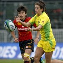 Aicia Quirk in action for Australia. IRB Women's Sevens World Series at Amsterdam Sevens, National Rugby Centre, Amsterdam, 17th May 2013