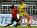 Tiana Penitani in action for Australia. IRB Women's Sevens World Series at Amsterdam Sevens, National Rugby Centre, Amsterdam, 17th May 2013