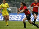Laura Esbri in action for Spain. IRB Women's Sevens World Series at Amsterdam Sevens, National Rugby Centre, Amsterdam, 17th May 2013