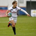Kimber Rozier in action for USA. IRB Women's Sevens World Series at Amsterdam Sevens, National Rugby Centre, Amsterdam, 17th May 2013