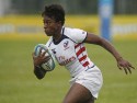 Victoria Folayan in action for USA. IRB Women's Sevens World Series at Amsterdam Sevens, National Rugby Centre, Amsterdam, 17th May 2013