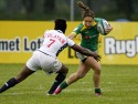 Thais Rocha in action for Brasil. IRB Women's Sevens World Series at Amsterdam Sevens, National Rugby Centre, Amsterdam, 17th May 2013
