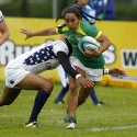 Edna Santini in action for Brazil. IRB Women's Sevens World Series at Amsterdam Sevens, National Rugby Centre, Amsterdam, 17th May 2013