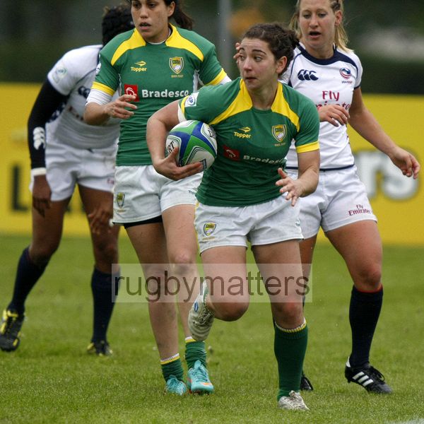 Tais Balconi in action for Brazil. IRB Women's Sevens World Series at Amsterdam Sevens, National Rugby Centre, Amsterdam, 17th May 2013