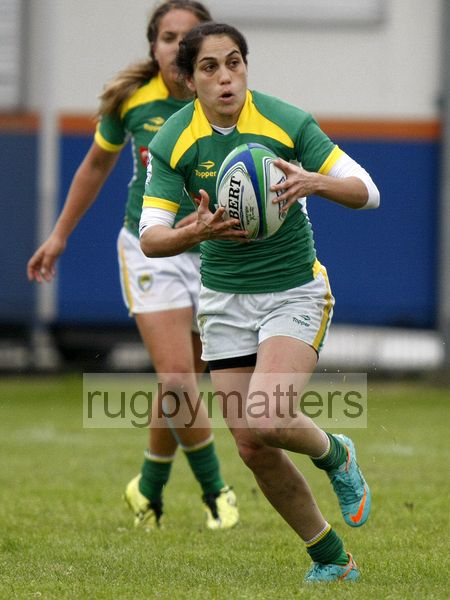 Gabriela Avila in action for Brazil. IRB Women's Sevens World Series at Amsterdam Sevens, National Rugby Centre, Amsterdam, 17th May 2013