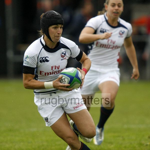 Katie Dowty in action for USA. IRB Women's Sevens World Series at Amsterdam Sevens, National Rugby Centre, Amsterdam, 17th May 2013