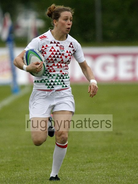 Natasha Brennan in action for England. IRB Women's Sevens World Series at Amsterdam Sevens, National Rugby Centre, Amsterdam, 17th May 2013