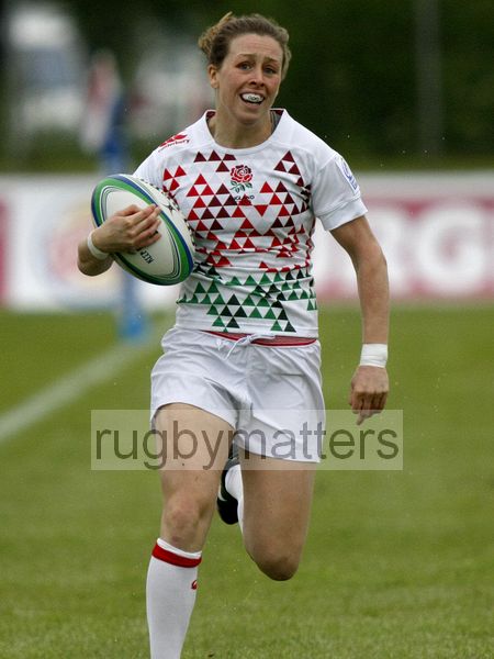 Natasha Brennan in action for England. IRB Women's Sevens World Series at Amsterdam Sevens, National Rugby Centre, Amsterdam, 17th May 2013